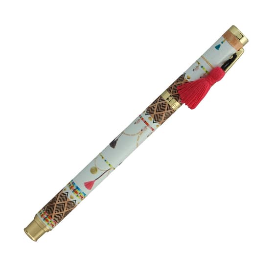 KR24426-stylo-plume-metal-plumink-forever-link-or-pompon-rouge-3