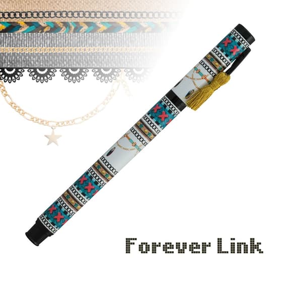 KR24426-stylo-plume-metal-plumink-forever-link-pompon-dore-2