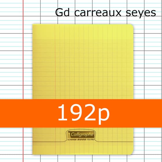 CLA18344C-cahier-polypro-jaune-calligraphe-17x22-192p-grands carreaux-seyes-1