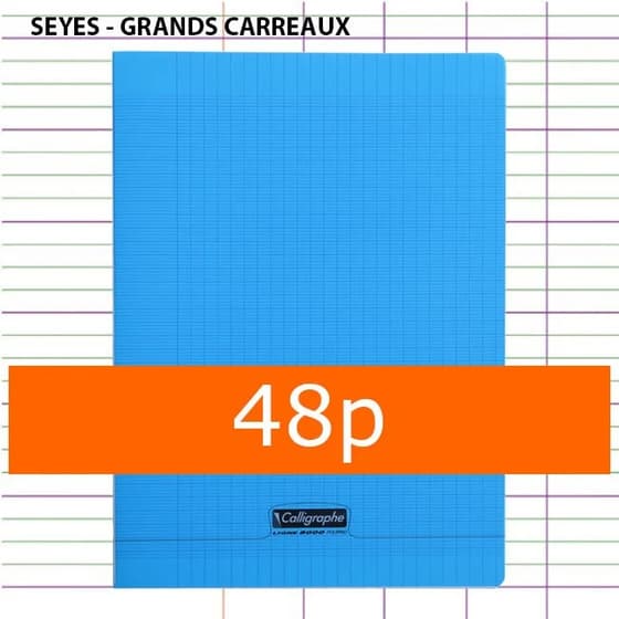cahier-clairefontaine-bleu-48p-seyes