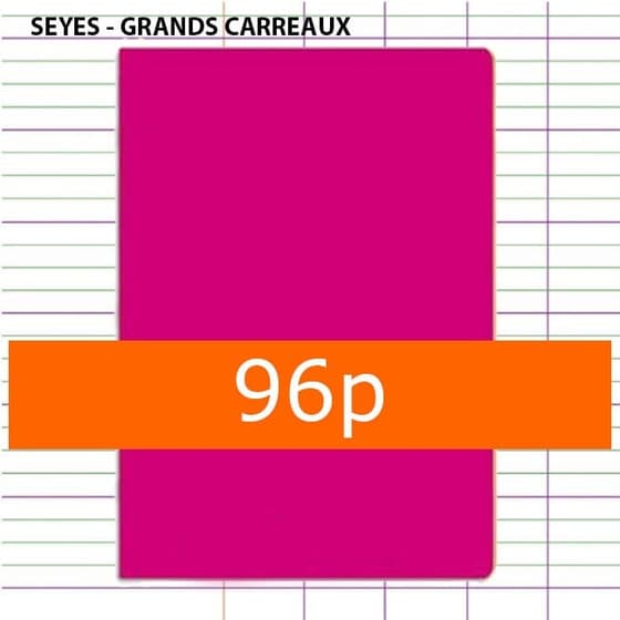 Cahier-96-pages-Seyès-21x29,7-Couverture-polypro-rose-piqué-7048512