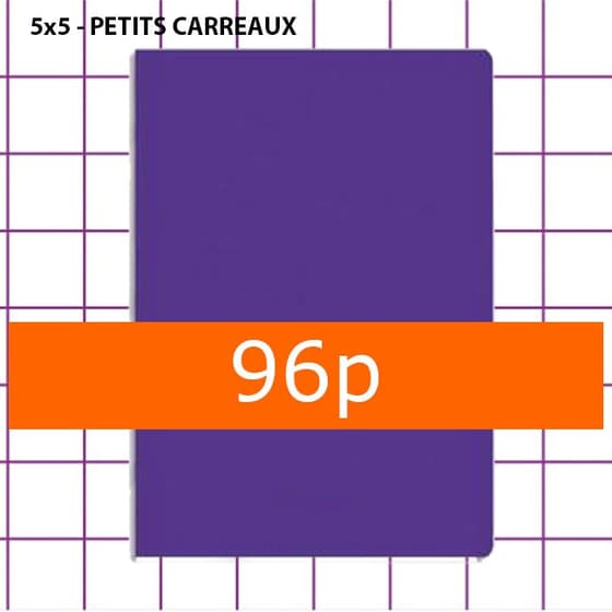 Cahier-96-p-90g-5x5-24x32-violet-9754326