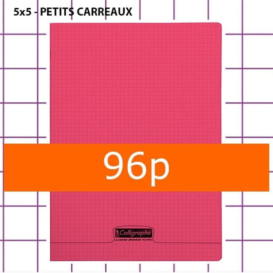 Cahier-96-pages-90g-5x5-24x32-rouge-3492758