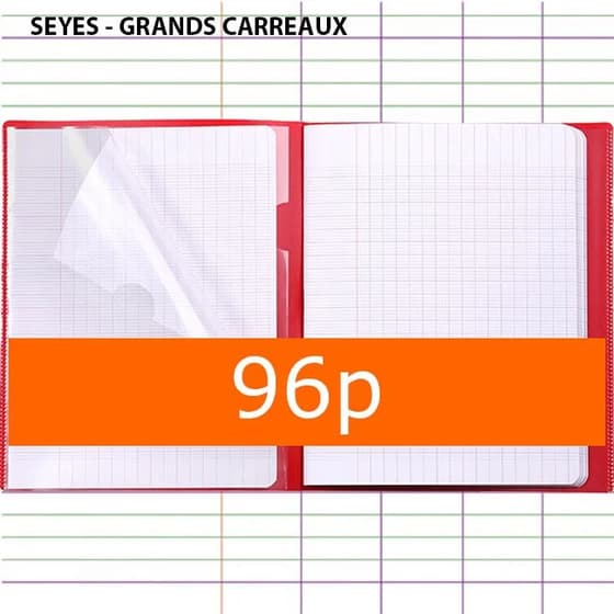 Cahier-Koverbook-17x22-séyès-polypro-rouge-96p-avec-marque-pages-CLA951414C