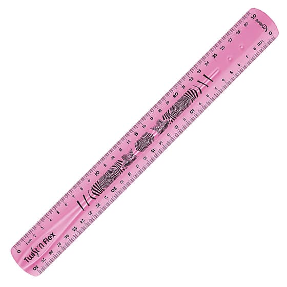 1541830ROSE-regle 30cm-maped-twist-n-flex-rose