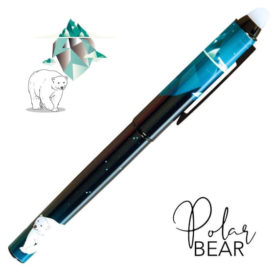 CARKR24652BLIST-stylo-bille-effacable-metal-effacink-polar-bear-blue-ice-encre-bleue-3