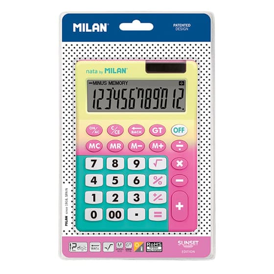 MIL151812SNPBL-calculatrice-bureau-solaire-milan-sunset-12-chiffres-grandes-touches-1