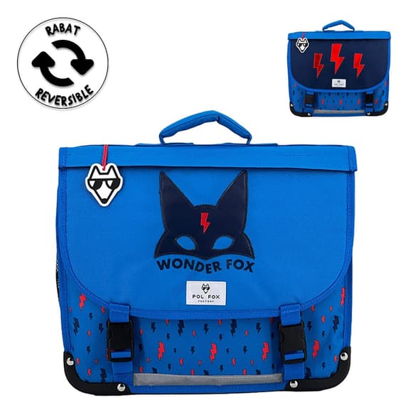 POLP5CA38WBLUE-cartable-pol-fox-wonder-fox-blue-38cm-2-compartiments-rabat-reversible-1