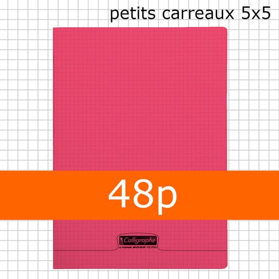 CLA18473C-cahier-polypro-rouge-calligraphe-24x32-48p-petits-carreaux-5x5-90g-1