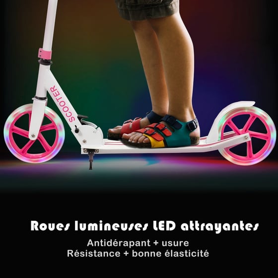 Trottinette Zinc Thrash Pour Enfants 8-12 Ans – Cadre Alu 2,92kg, Roues PU 100mm, Roulements ABEC 9, Guidon Mouette