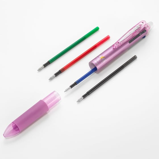 Pilot FriXion Ball 4 Penne Roller Gel Retrattili Inchiostro Termosensibile Blu Rosa Viola Turchese