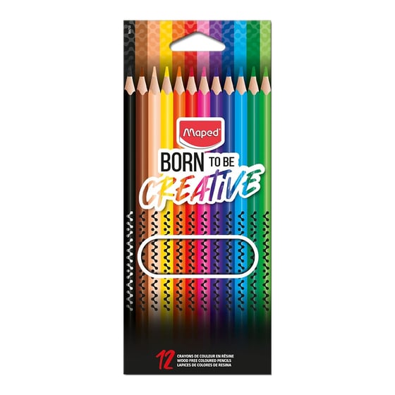 Depesche TOPModel Set 13 Crayons Couleur – 12 Teintes Vives + Taille-Crayon + École De Coloriage