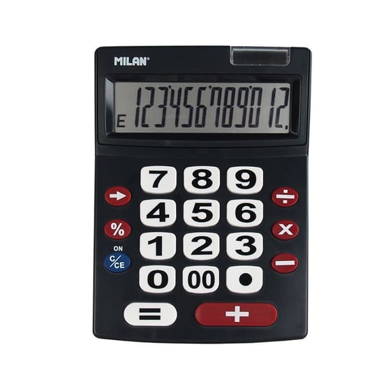 Calculatrice De Bureau 12 Chiffres Grand Format – Écran Incliné, Touches Géantes, Solaire + Pile, Mémoire