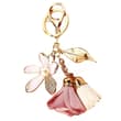 Porte clé Fleur rose et doré
