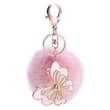 Porte clé Papillon et pompon rose