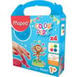 Lot de 4 pots de peinture au doigt MAPED 1er Age 