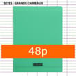 Cahier Polypro Vert CALLIGRAPHE 24x32 48p Grands Carreaux Séyès 90g  
