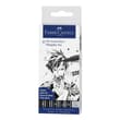 6 Feutres spécial Manga FABER CASTELL encre de Chine noirs pointes calibrées