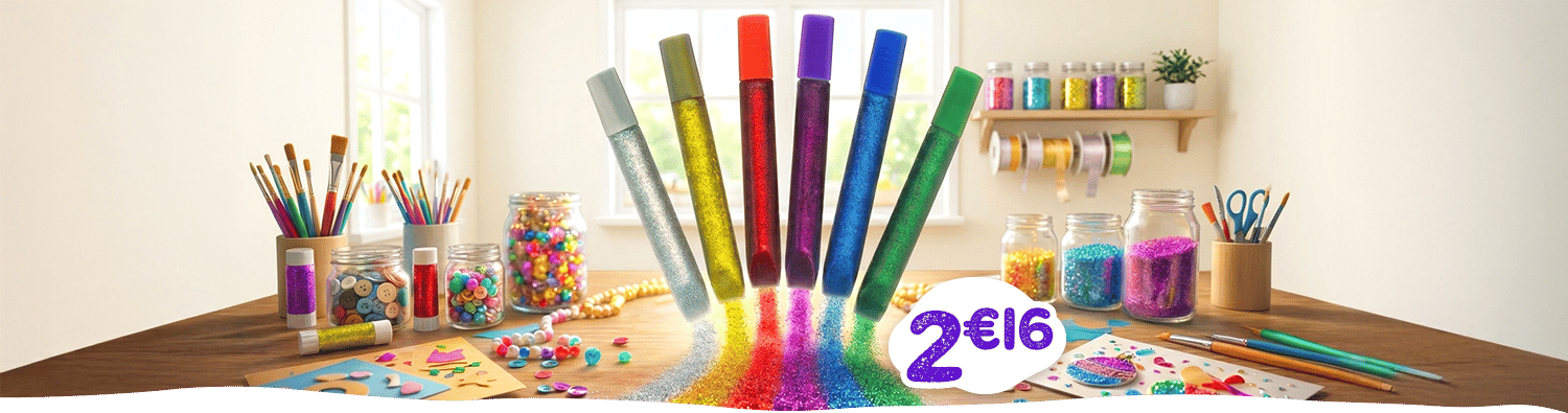 Lot de 6 tubes de Gel Pailleté