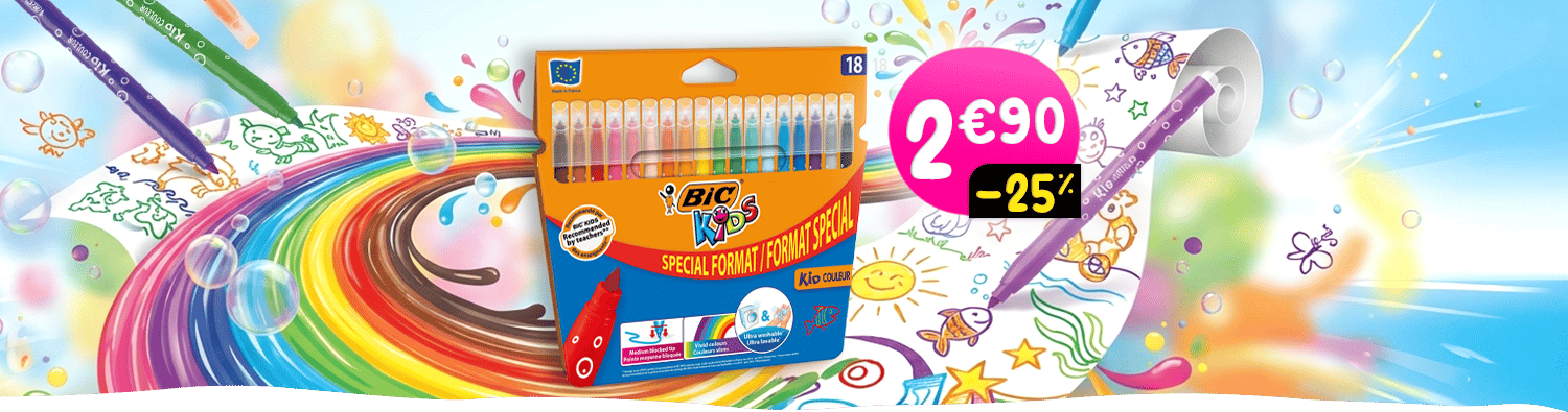 18 feutres à prix mini
