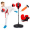 AYNEFY Set De Boxe Enfants Punching Ball Sur Pied Réglable - Gants Inclus Pour Entraînement