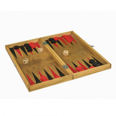 Jeu de société - Coffret de Backgammon en bois - Teinte acajou Jeu de société - Coffret de Backgammon en bois - Teinte acajou