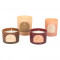 Coffret 6 Bougies Parfumées Vanille The Candle Factory - Pots Verre Doré Noir Transparent