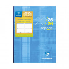 Clairefontaine Agenda WHEN 17 Noir 2025-2026 – 1 Semaine Sur 2 Pages, Format 17x22 Cm, Idéal Professeur Et Étudiant
