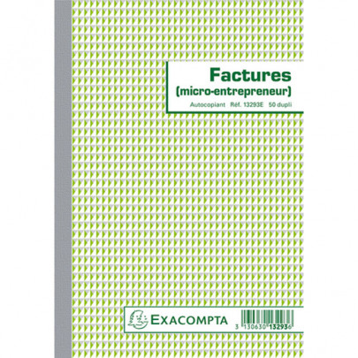 Exacompta Manifold Devis Micro-Entrepreneur - Lot 5 Carnets A4 50 Feuillets Autocopiants - Fabriqué En France