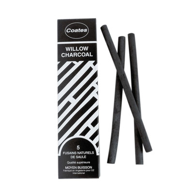 ITODA Lot De 10 Fusains Naturels 4,5-11mm - Crayons Charbon Bois Dessin Esquisse Beaux-Arts