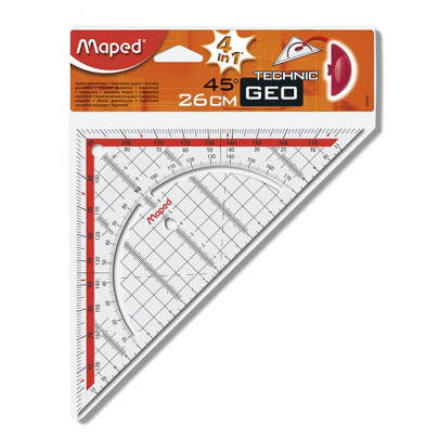 Équerre géométrique MAPED 45 degrés 26 cm : Chez Rentreediscount ...