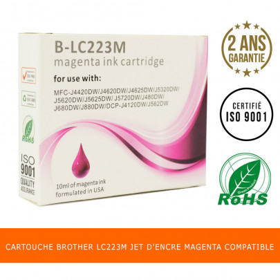 4 Cartucce Magenta Go Inks Compatibili Brother LC223M – Alta Capacità, Lunga Durata