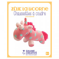 Kit DIY Doudou Chaussette Licorne 