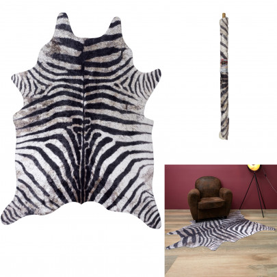 Tapis vinyle motif animal zèbres rayés Tapis vinyle motif animal zèbres rayés