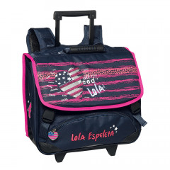 LOLA ESPELETA Cartable à roulettes CE1/CE2 gris pas cher LOLA ESPELETA Cartable à roulettes CE1/CE2 gris pas cher