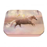 Boîte à Bons Points Métal Oberthur – Motif Cheval & Arc-en-Ciel – 8 X 11 X 2,5 Cm – Idéal Enfant