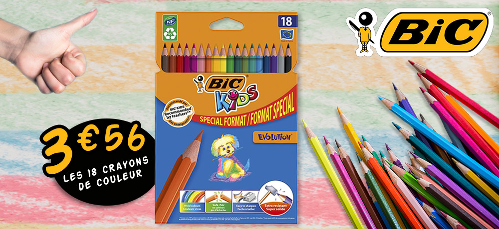 Crayons de couleur à prix malin chez RentreeDiscount