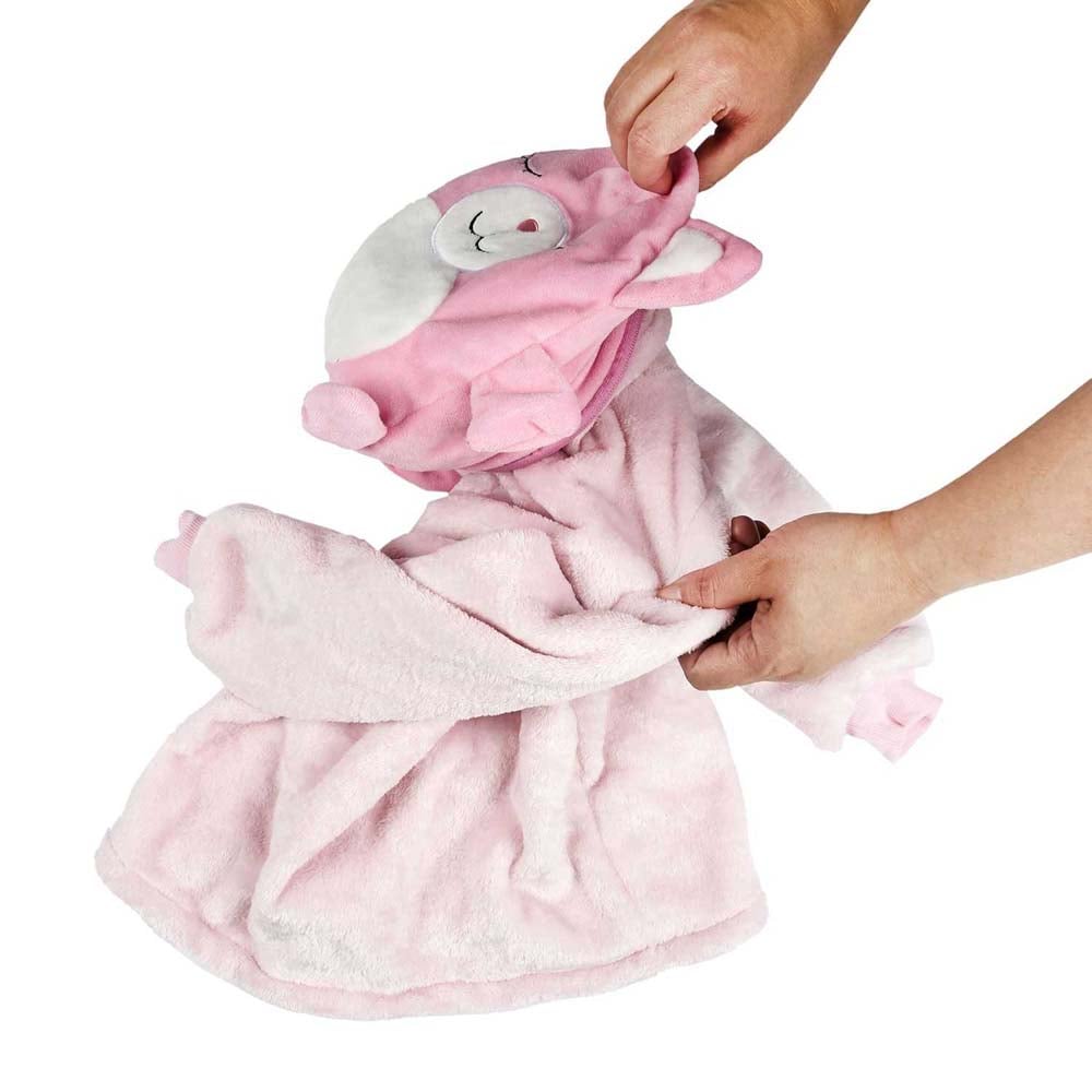 peluche-sweat-capuche-enfant-2-en-1-chat-rose-chez-rentreediscount