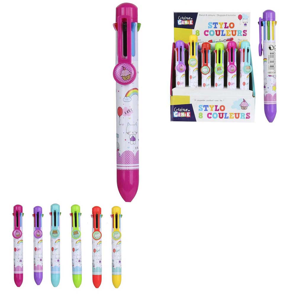 Lot De 6 Stylos Bille Multicolores - 60 Couleurs Au Total - Pointe 0.88 Mm - Séchage Rapide, Sans Bavure - Pour Dessin, écriture, Coloriage