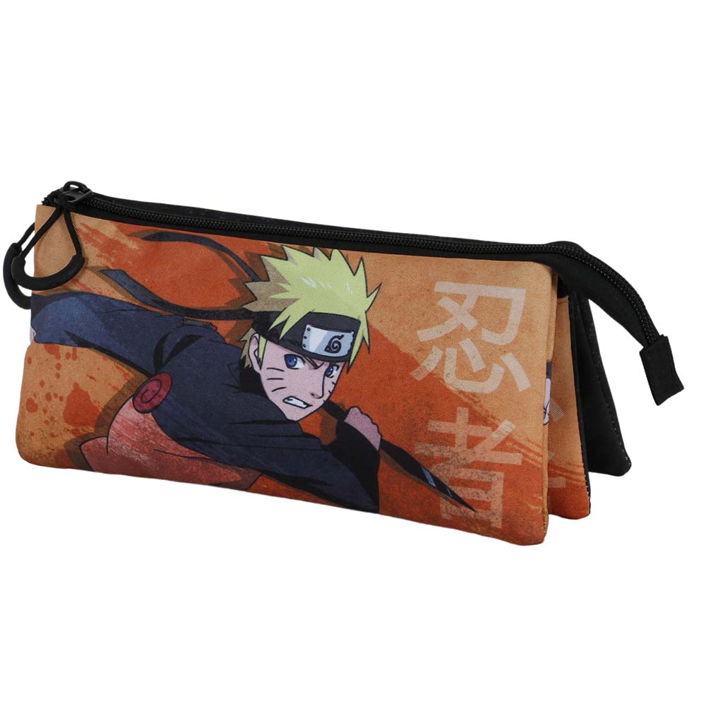 Trousse Naruto - 2 Compartiments - Bleu - Bagtrotter Pas Cher | Bureau Vallée