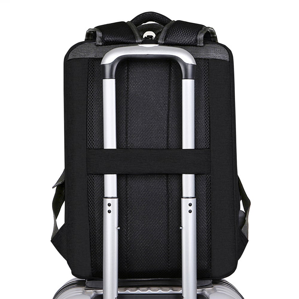 Waytex Sac à Dos Ordinateur 15.6 Pouces - 2 Poches Zippées - Noir - 16L Urbain