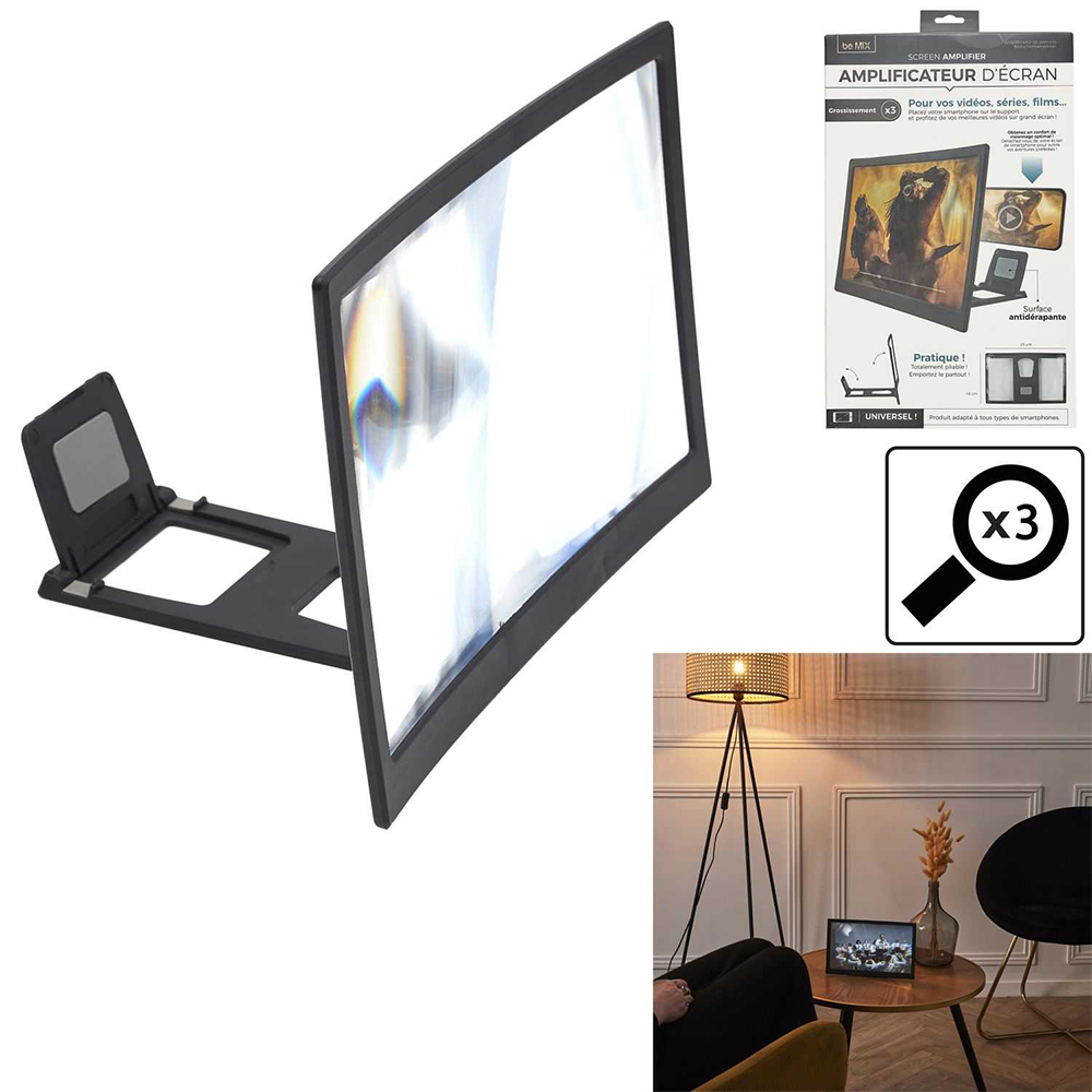 Amplificateur Écran Smartphone 18 Pouces Blumacht - Loupe 3D HD Pliable