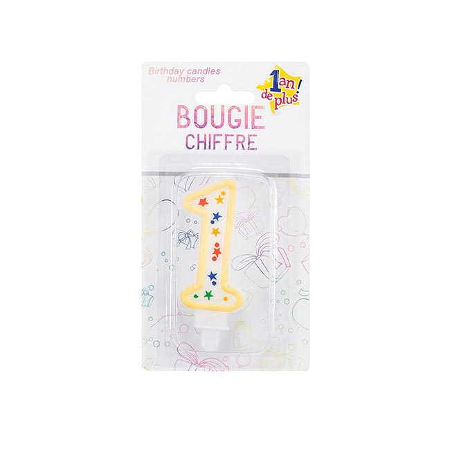 Bougie D Anniversaire 1 An De Plus Chiffre 1 Chez Rentreediscount Loisirs Creatifs