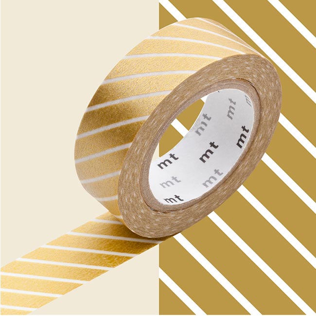 Masking tape MT motif rayé or Chez Rentreediscount Loisirs créatifs