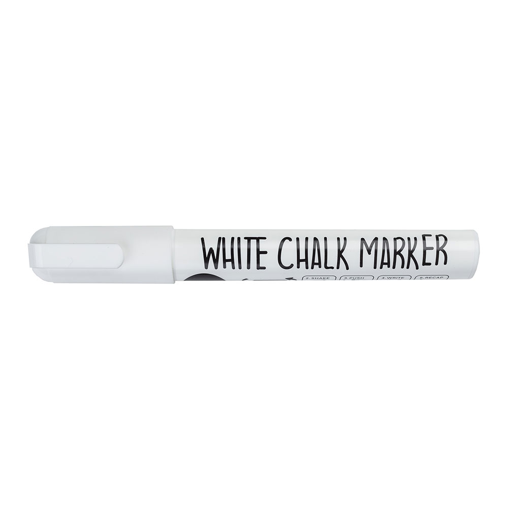 Uni-ball Marqueur Craie Chalk 5M - Pointe Conique 1,8-2,5 Mm - Blanc - Idéal Pour Tableaux Noirs, Ardoises
