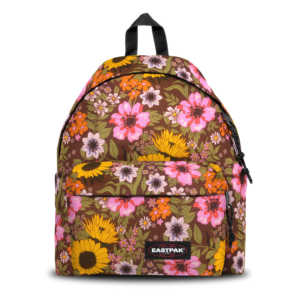 Sac ?� dos EASTPAK Padded Pak'R Popflower Brown 1 compartiment : Chez Rentreediscount Cartables 