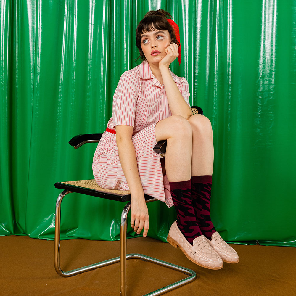 Paire De Mi-bas Socks – Rouge Bordeaux à Côtes – Taille 39-46 – Néo – Neuf Avec étiquettes