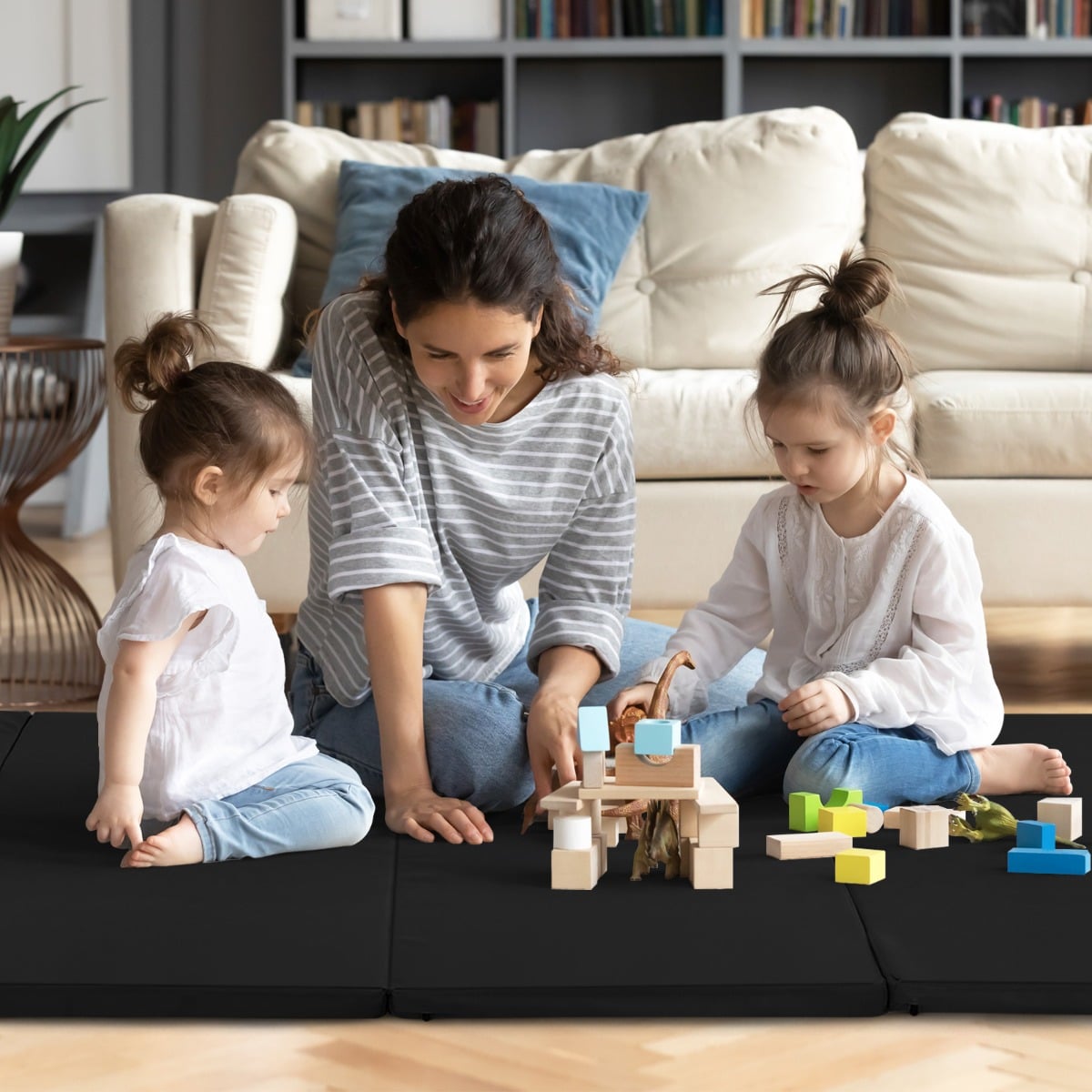 Tapis De Sport Pliable 4 En 1 - 240x116 Cm - Idéal Pour Yoga, Gym, Fitness à La Maison