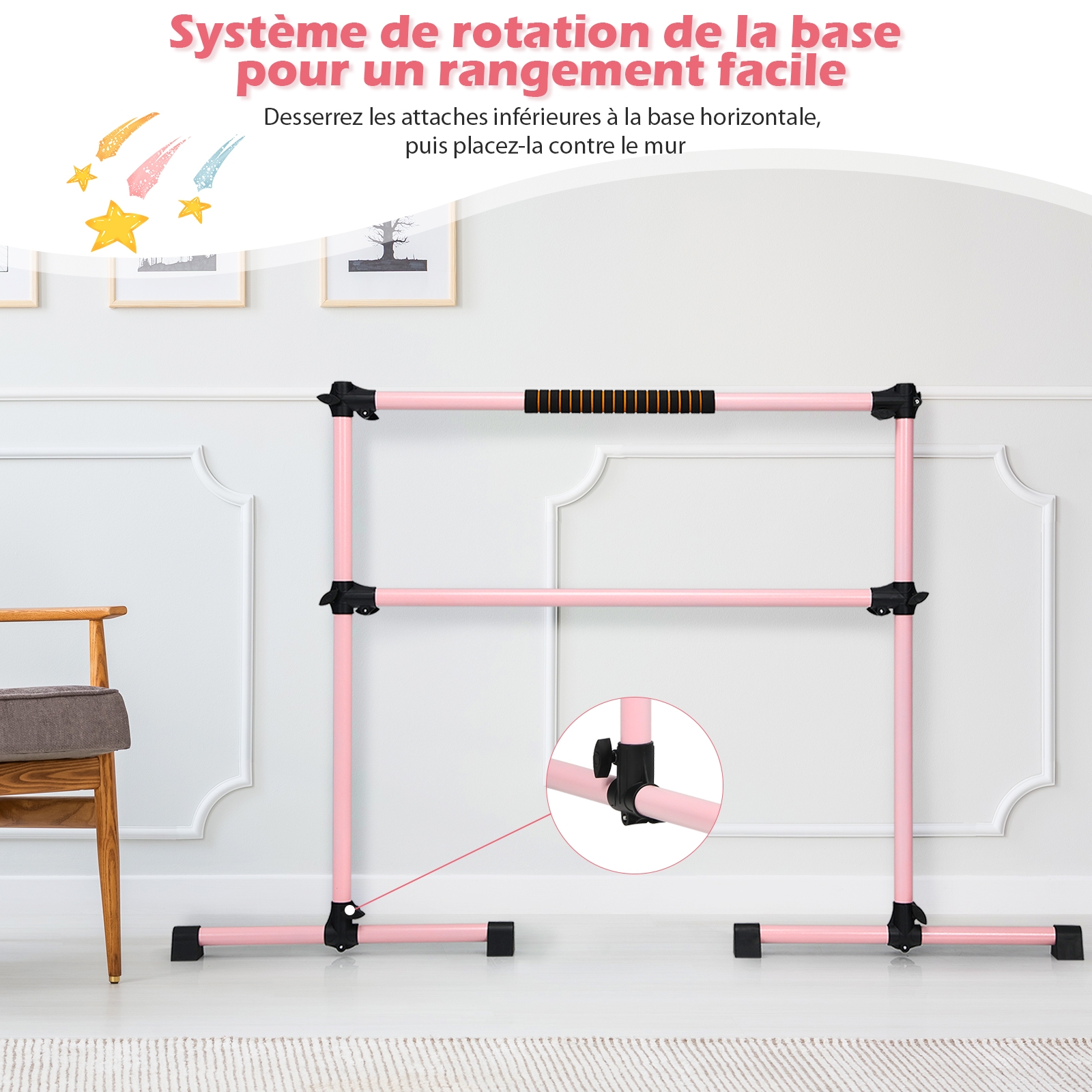 Bâton télescopique de sécurité olla et béquilles Elmain,anciers de
