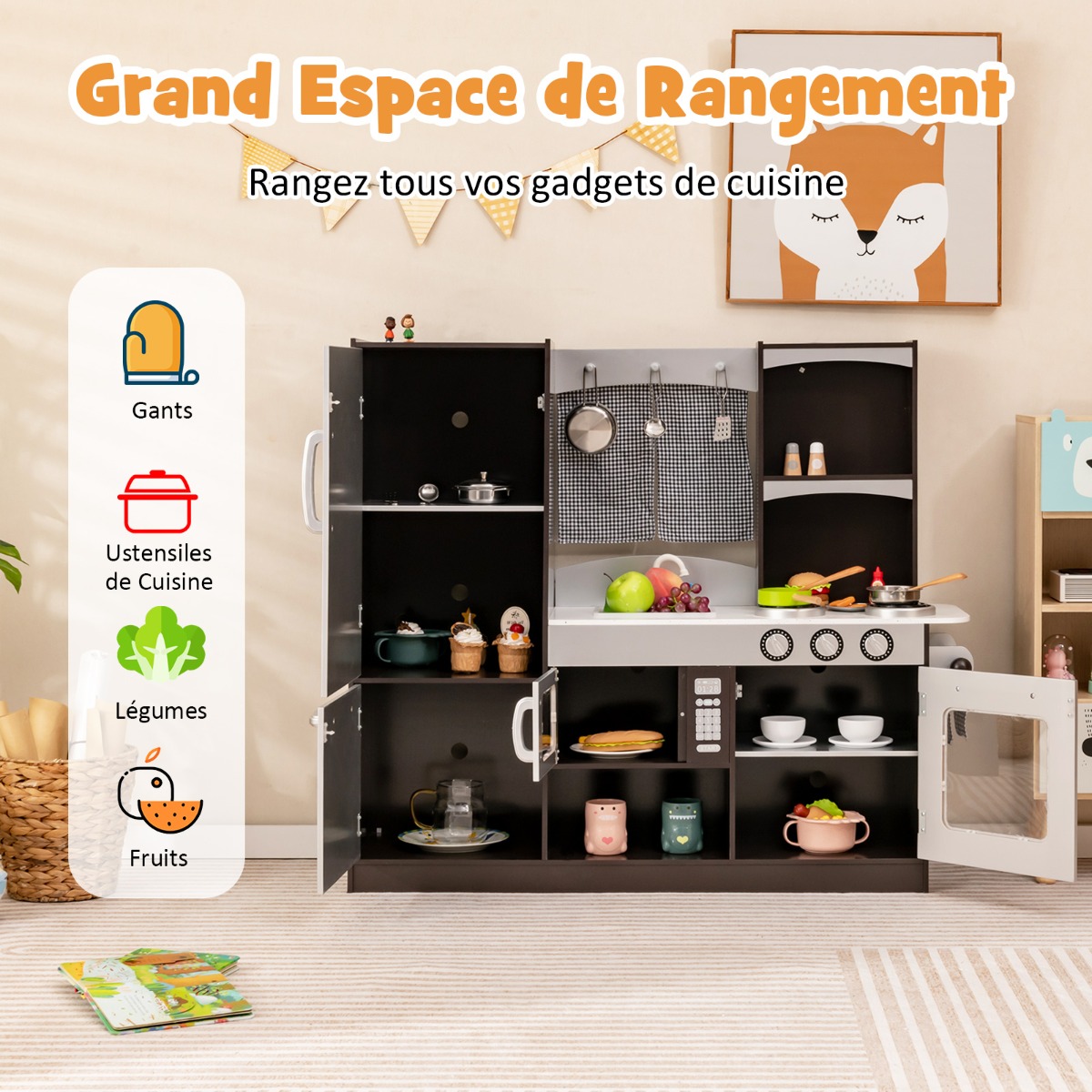 C Accessoire Cuisine Enfant 38 PCS Accessoires De Cuisine Pour Jeux De Rôle Ensemble De Jouets Ensemble D'accessoires De Cuisine - Jeux - Jouets